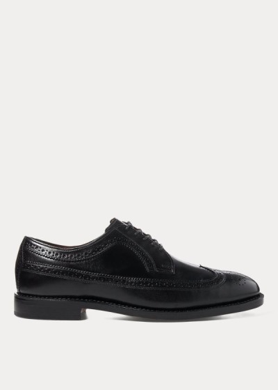 Tenis Polo Ralph Lauren Hombre Negros - Brenton Leather Wingtip - NDKCU9716